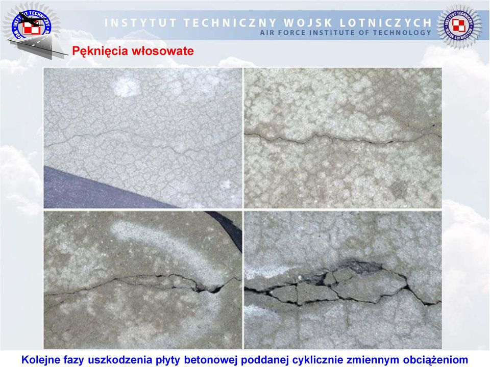 płyty betonowej poddanej