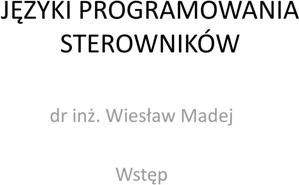 STEROWNIKÓW dr