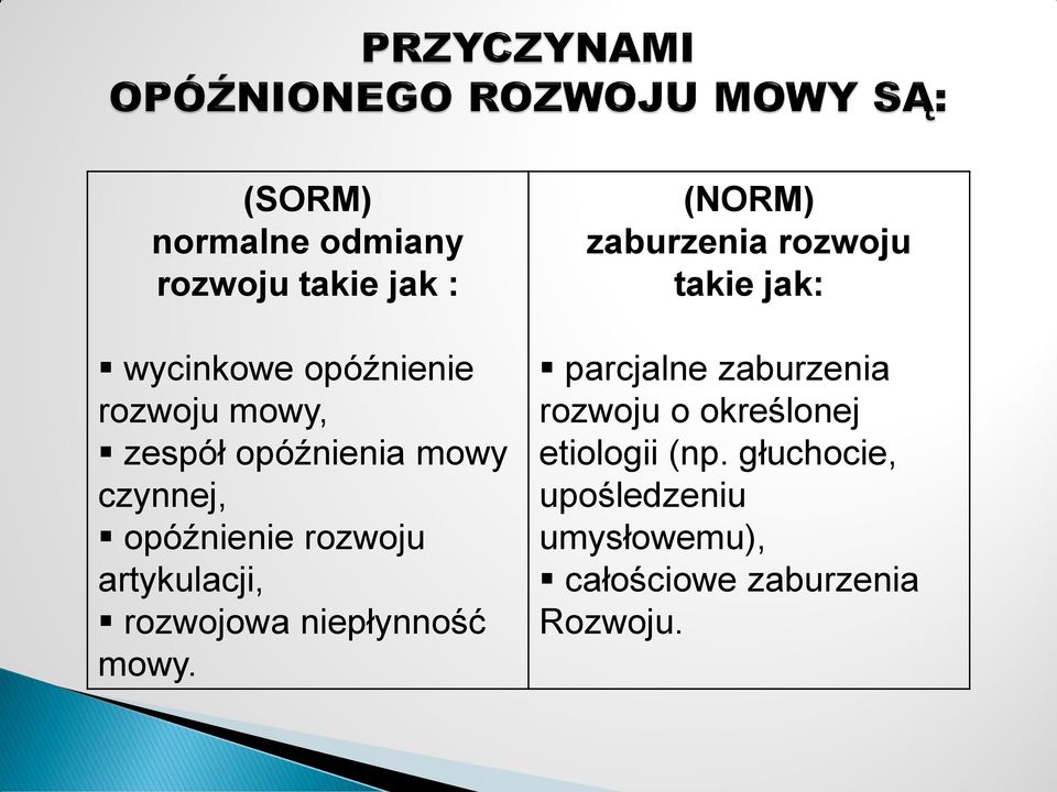 niepłynność mowy.