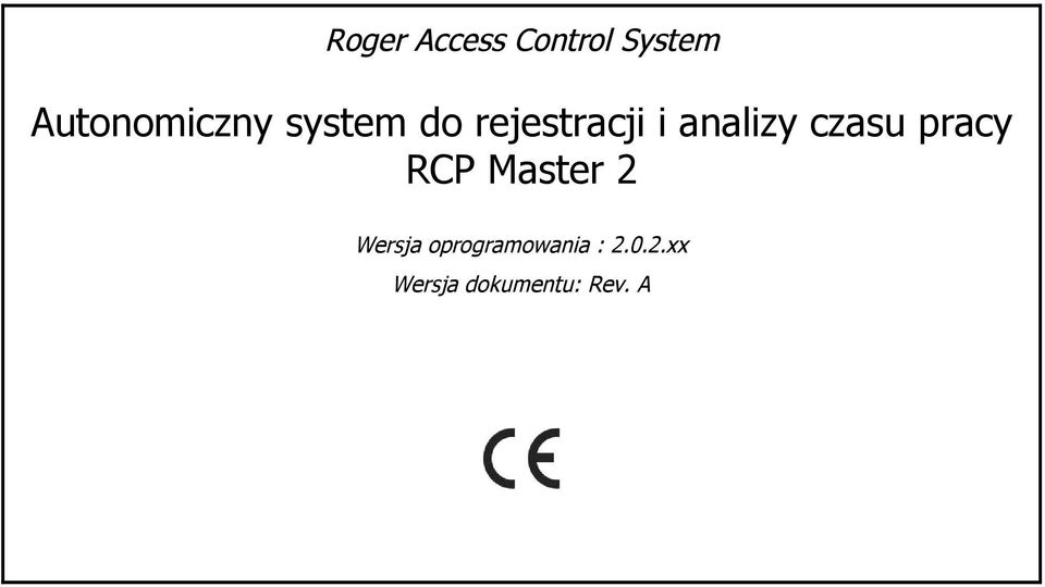analizy czasu pracy RCP Master 2