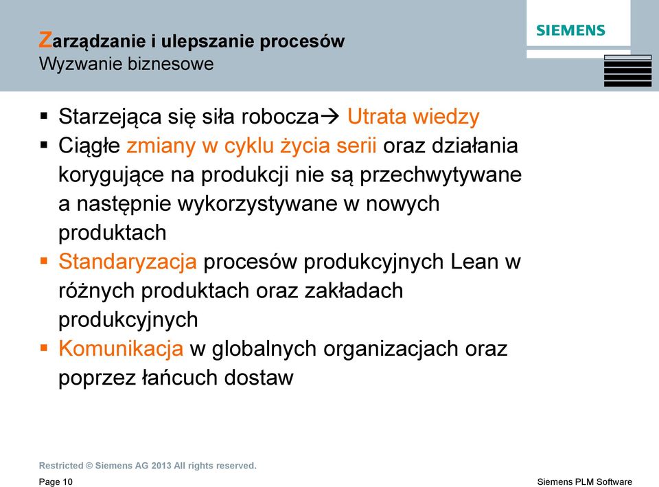 następnie wykorzystywane w nowych produktach Standaryzacja procesów produkcyjnych Lean w różnych