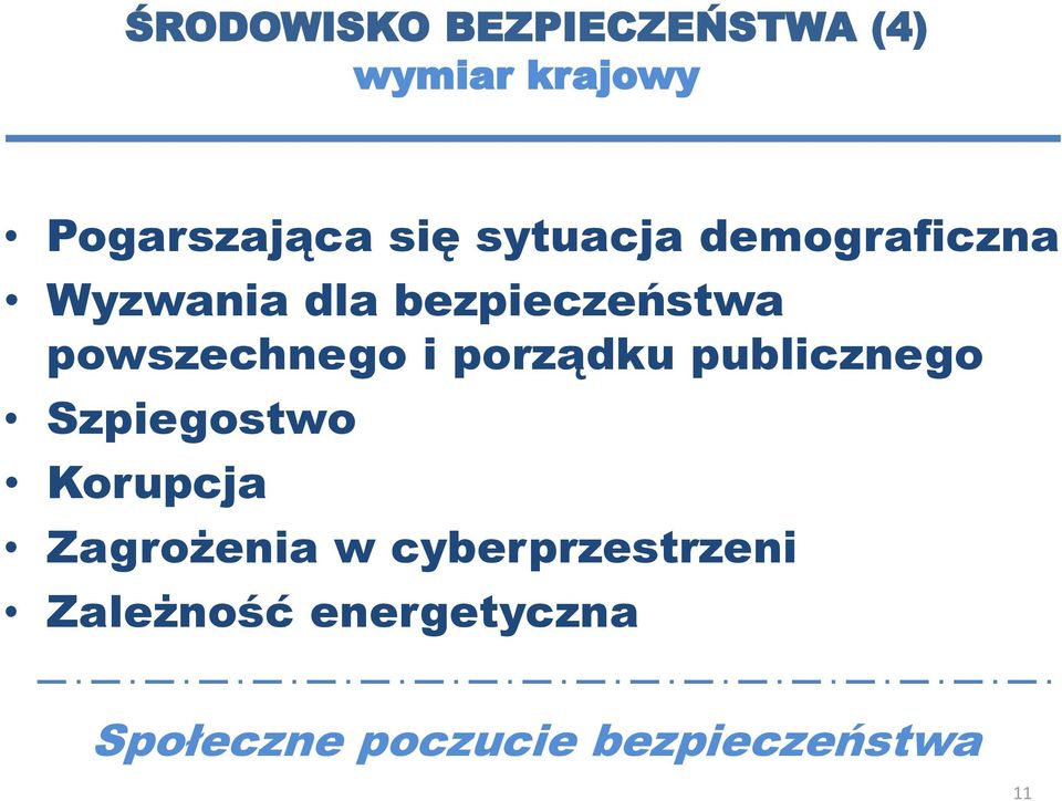 i porządku publicznego Szpiegostwo Korupcja Zagrożenia w