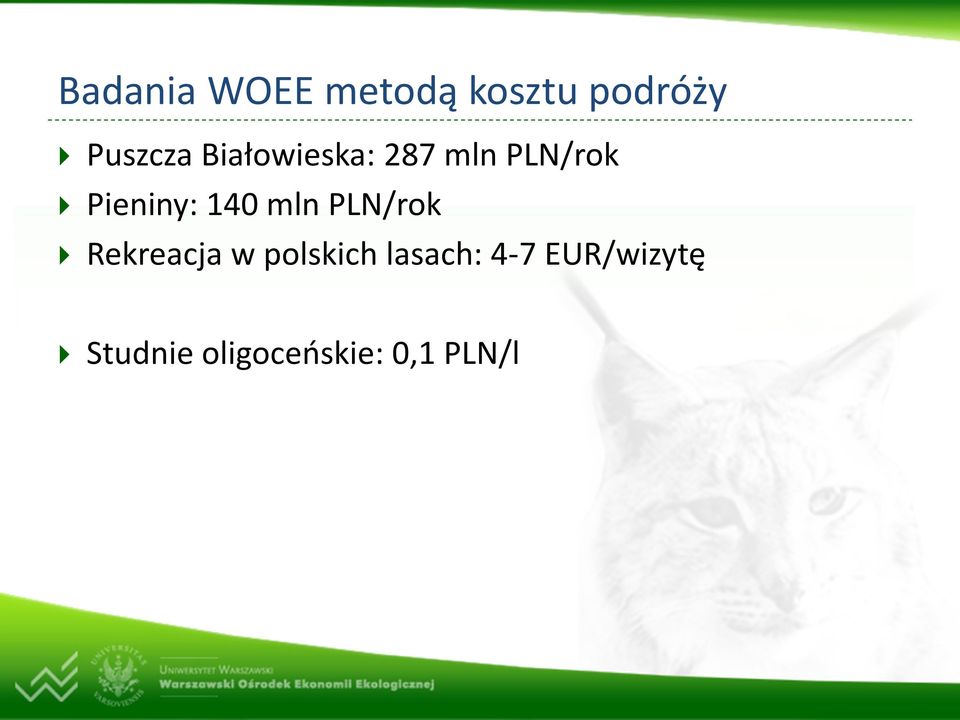 mln PLN/rok Rekreacja w polskich lasach: 4