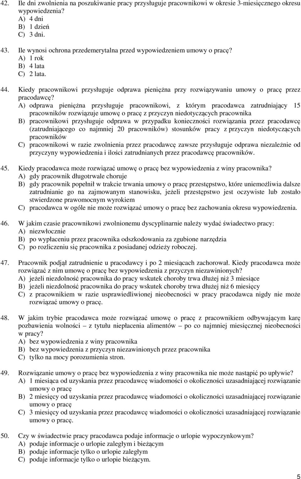 Kiedy pracownikowi przysługuje odprawa pieniężna przy rozwiązywaniu umowy o pracę przez pracodawcę?