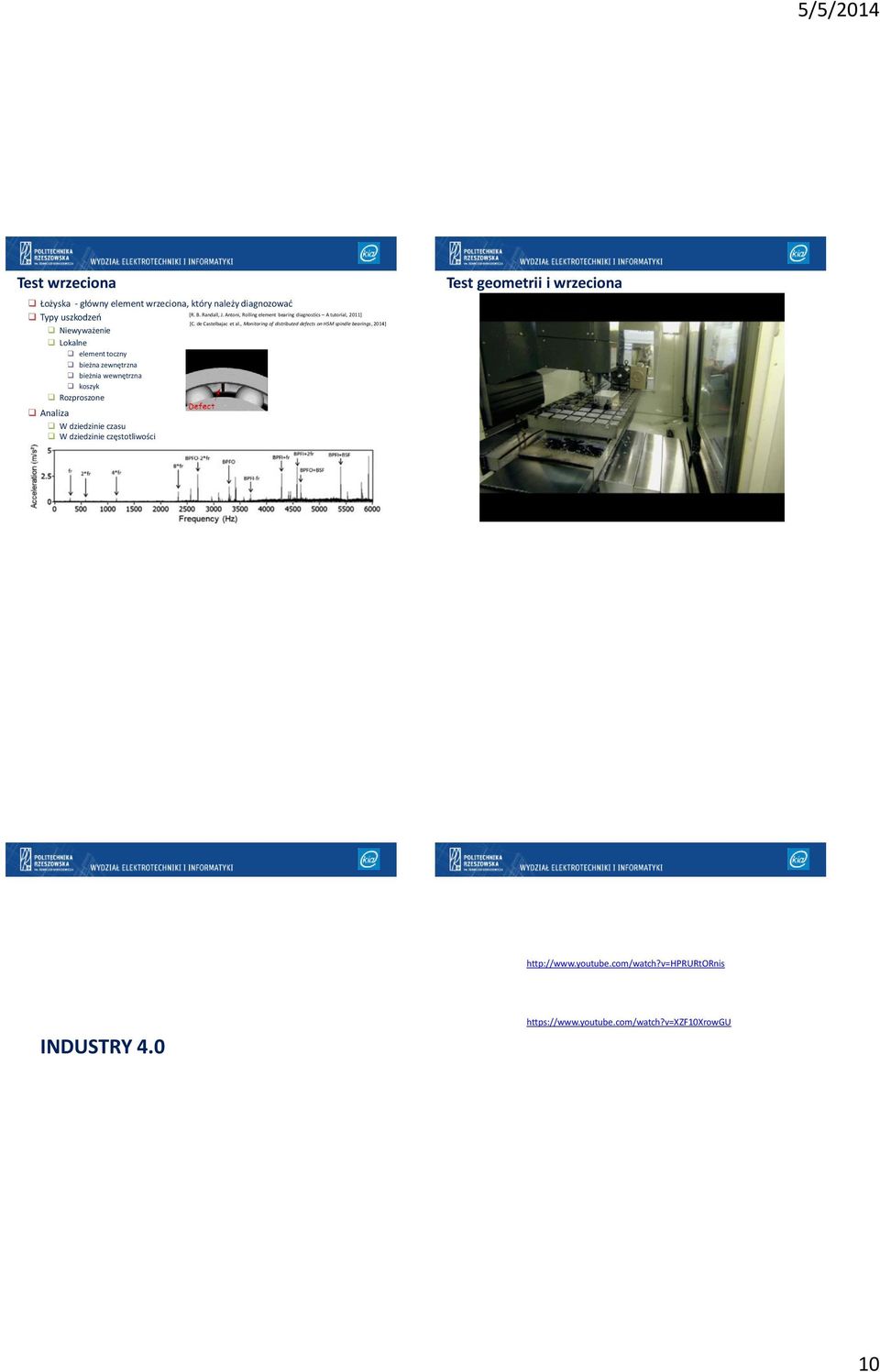 Antoni, Rolling element bearing diagnostics A tutorial, 211] [C. de Castelbajac et al.