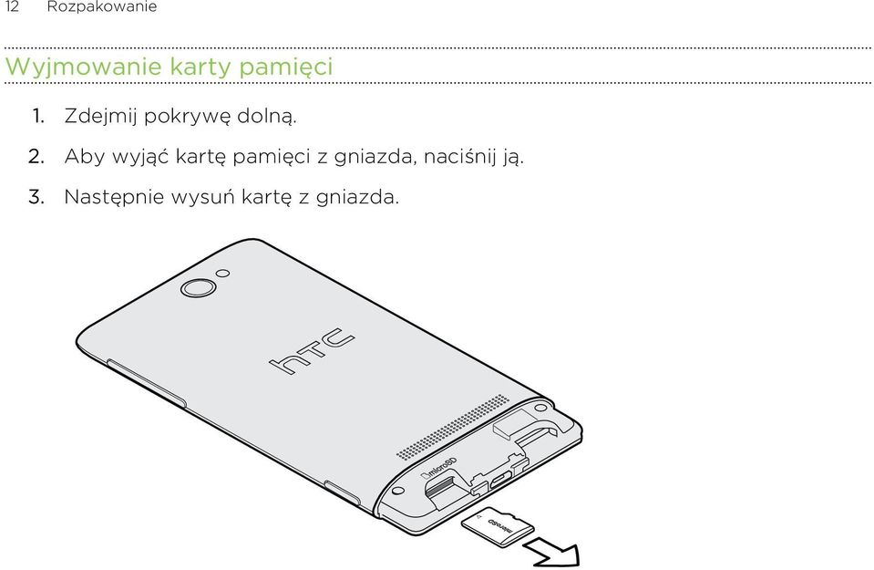 Aby wyjąć kartę pamięci z gniazda,