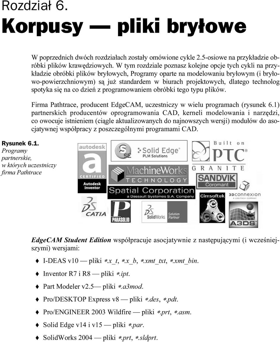 W tym rozdziale poznasz kolejne opcje tych cykli na przykładzie obróbki plików bryłowych, Programy oparte na modelowaniu bryłowym (i bryłowo-powierzchniowym) są już standardem w biurach projektowych,