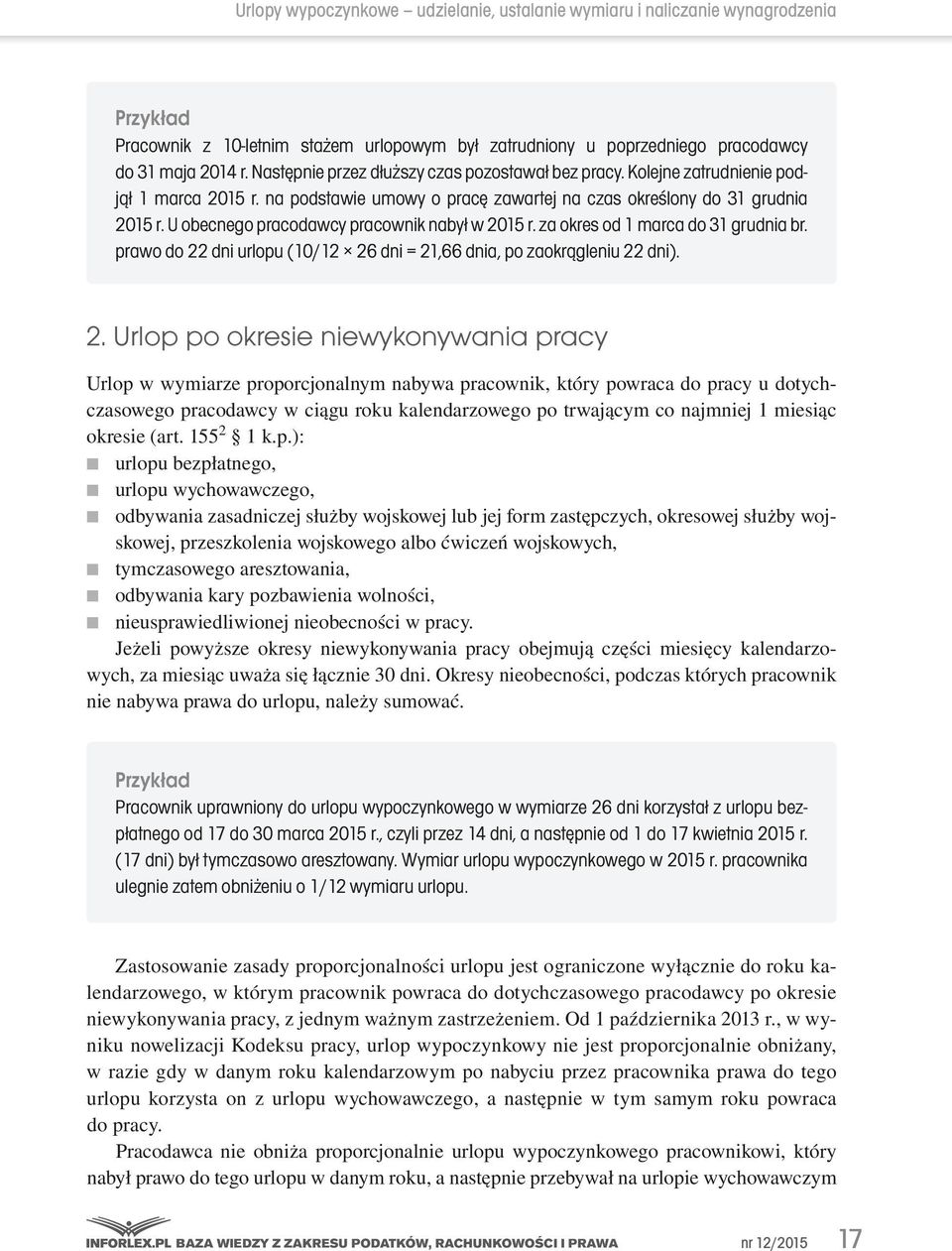 U obecnego pracodawcy pracownik nabył w 20