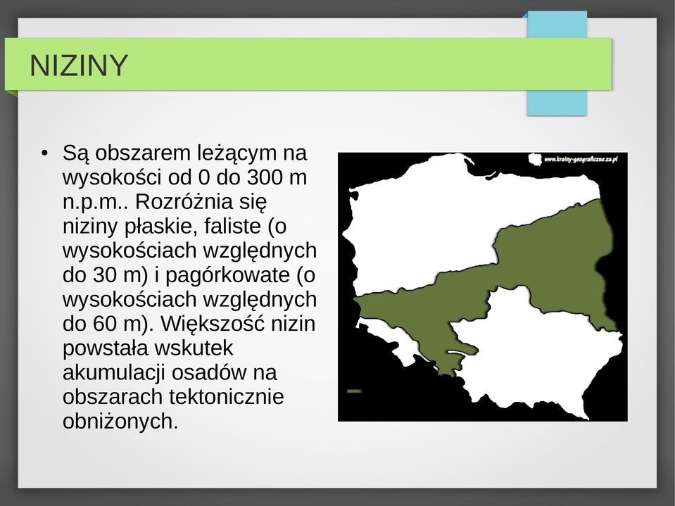 na wysokości od 0 do 300 m 