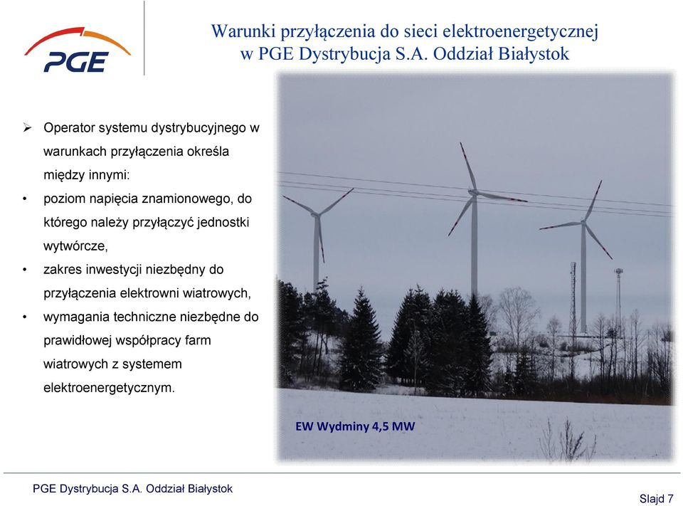 jednostki wytwórcze, zakres inwestycji niezbędny do przyłączenia elektrowni wiatrowych, wymagania