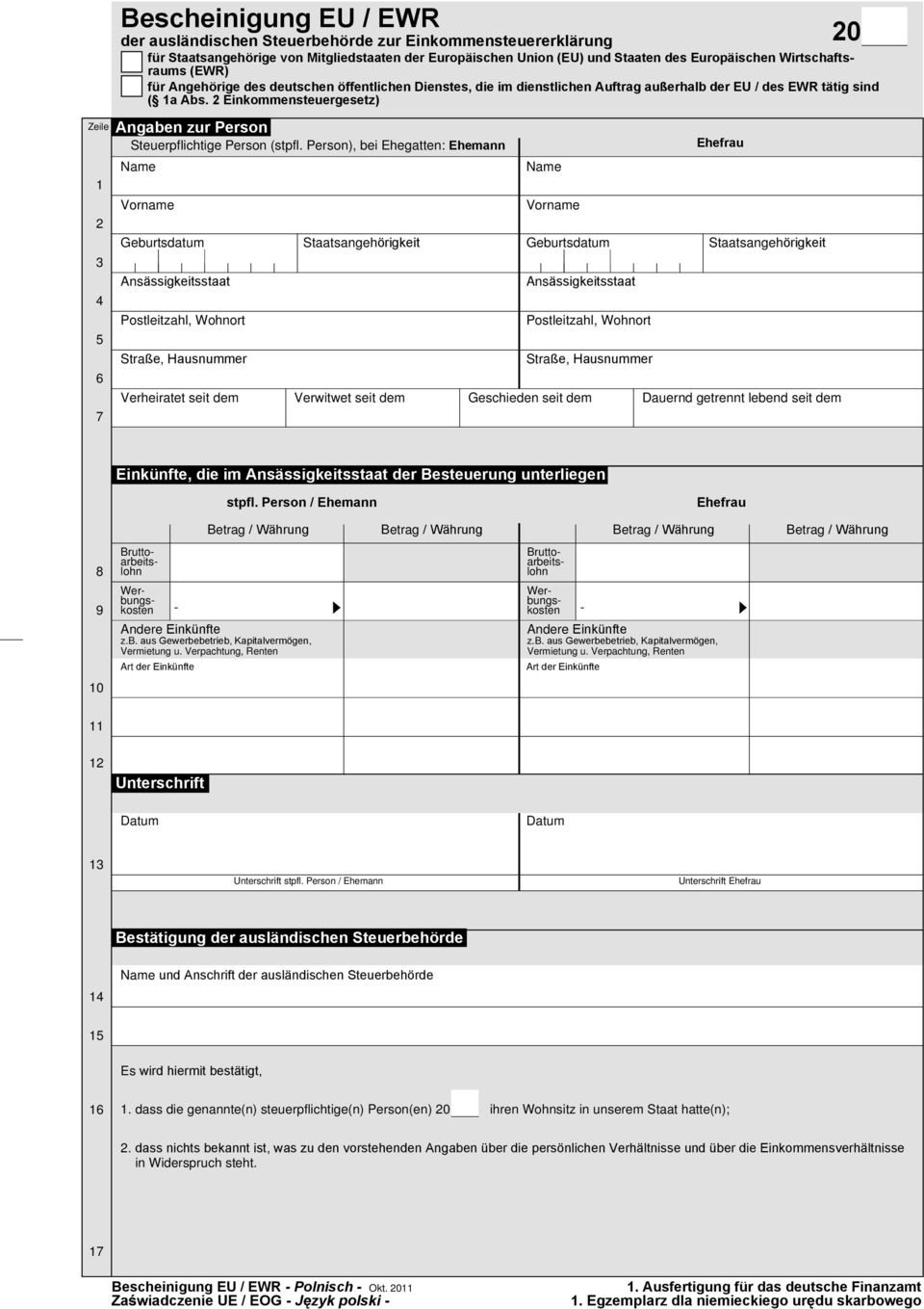 2 Einkommensteuergesetz) Angaben zur Person Steuerpflichtige Person (stpfl.