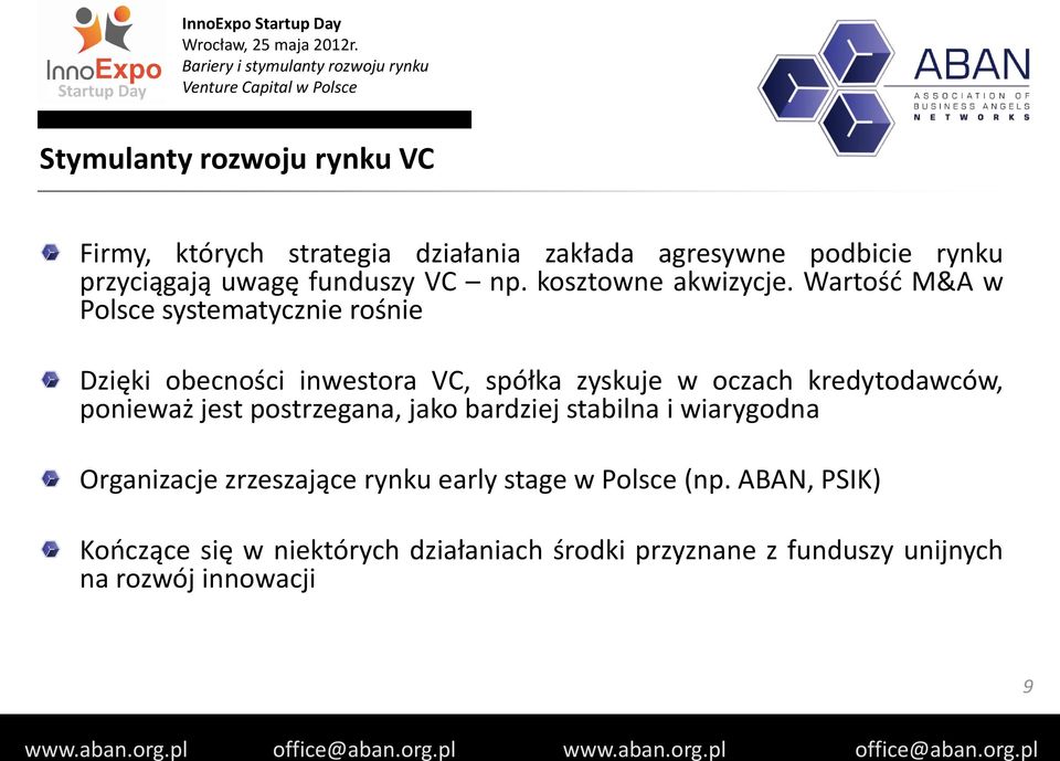 Wartość M&A w Polsce systematycznie rośnie Dzięki obecności inwestora VC, spółka zyskuje w oczach kredytodawców, ponieważ