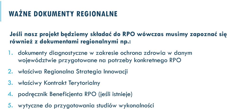 dokumenty diagnostyczne w zakresie ochrona zdrowia w danym województwie przygotowane na potrzeby