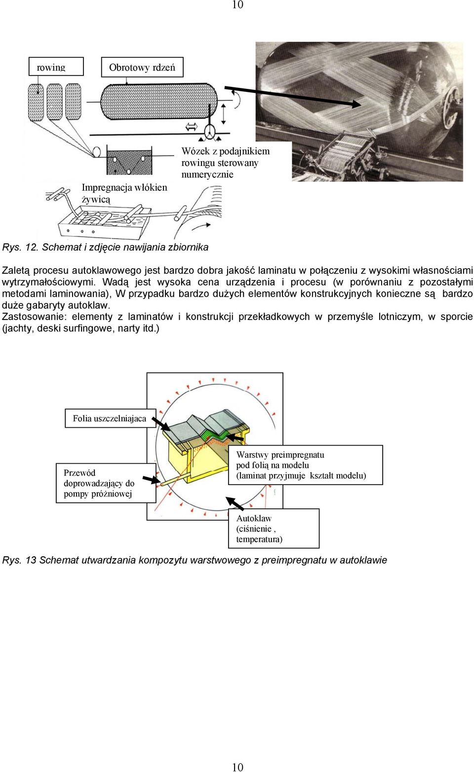 Wadą jest wysoka cena urządzenia i procesu (w porównaniu z pozostałymi metodami laminowania), W przypadku bardzo dużych elementów konstrukcyjnych konieczne są bardzo duże gabaryty autoklaw.