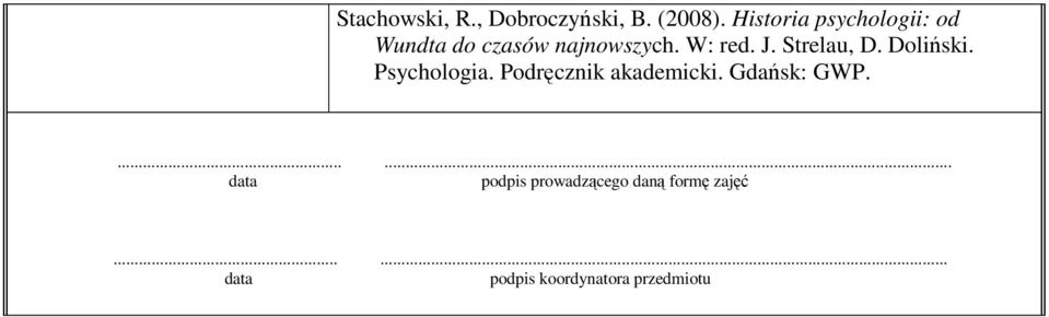 J. Strelau, D. Doliński. Psychologia. Podręcznik akademicki.