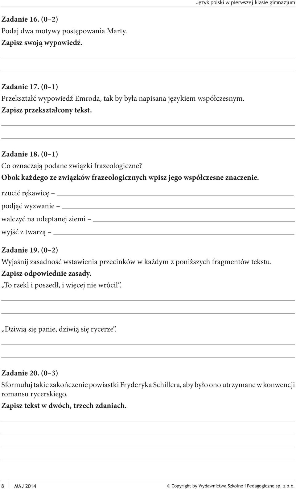 Sprawdzian Dla Klasy 3 Szkoły Podstawowej Z Polskiego Sprawdzian z języka polskiego na zakończenie nauki w pierwszej klasie