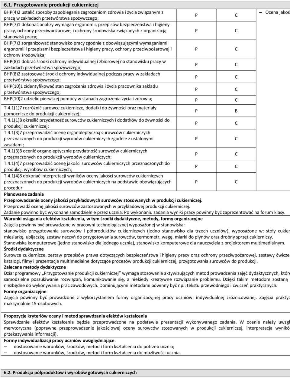 bezpieczeństwa i higieny pracy, ochrony przeciwpożarowej i H(8)1 dobrać środki ochrony indywidualnej i zbiorowej na stanowisku pracy w zakładach H(8)2 zastosować środki ochrony indywidualnej podczas