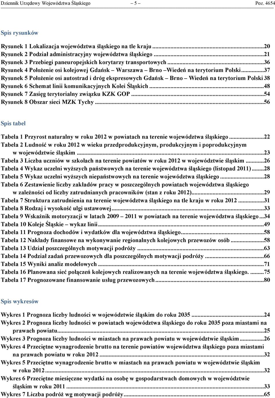 ..37 Rysunek 5 Położenie osi autostrad i dróg ekspresowych Gdańsk Brno Wiedeń na terytorium Polski 38 Rysunek 6 Schemat linii komunikacyjnych Kolei Śląskich.