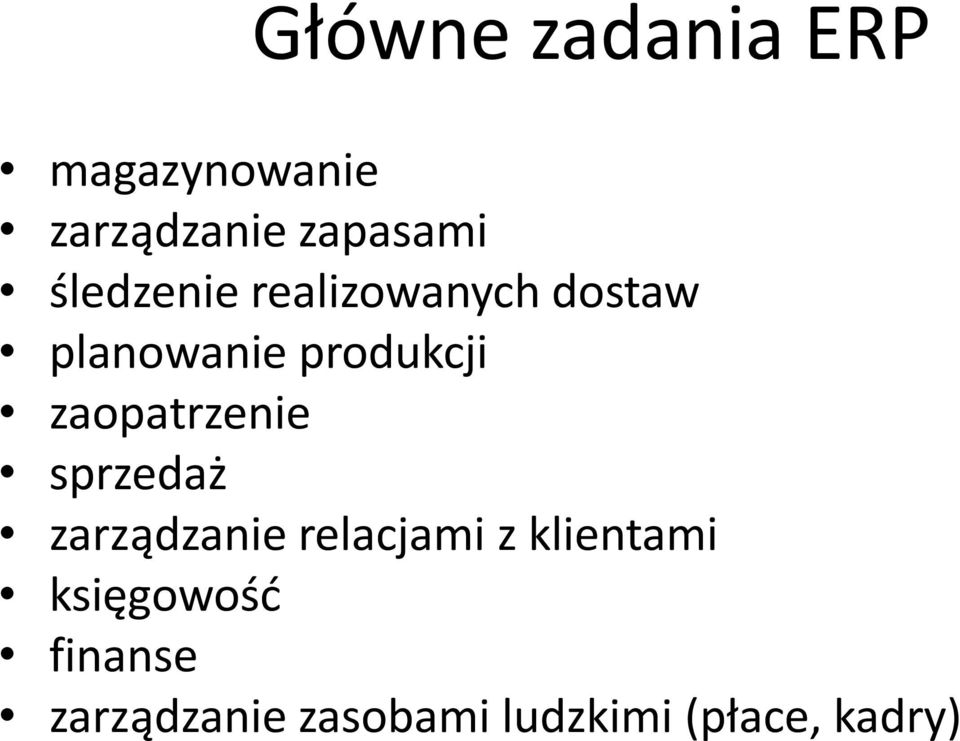 zaopatrzenie sprzedaż zarządzanie relacjami z klientami