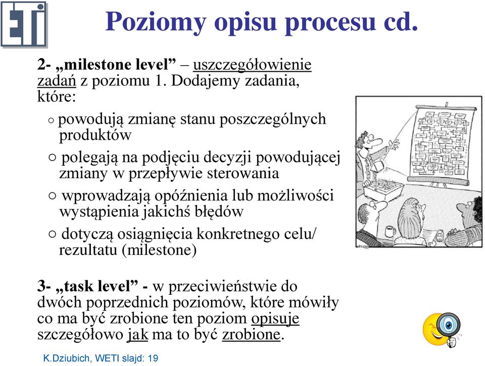 przepływie sterowania wprowadzają opóźnienia lub możliwości wystąpienia jakichś błędów dotyczą osiągnięcia konkretnego celu/