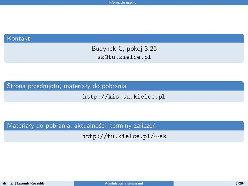 pl Materiały do pobrania, aktualności, terminy zaliczeń http://tu.