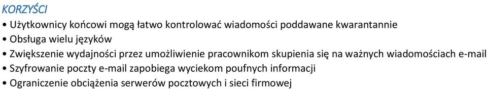 pracownikom skupienia się na ważnych wiadomościach e-mail Szyfrowanie poczty e-mail