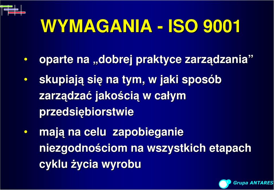 zarządzać jakością w całym przedsiębiorstwie mają na