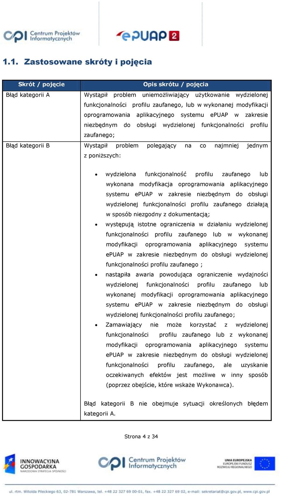 jednym z poniższych: wydzielona funkcjonalność profilu zaufanego lub wykonana modyfikacja oprogramowania aplikacyjnego systemu epuap w zakresie niezbędnym do obsługi wydzielonej funkcjonalności