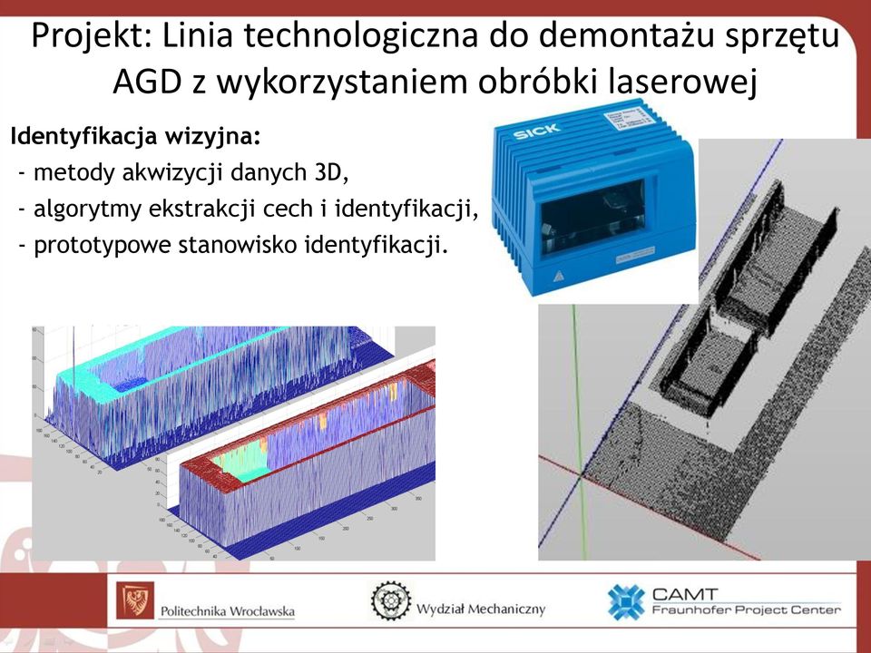 - metody akwizycji danych 3D, - algorytmy ekstrakcji