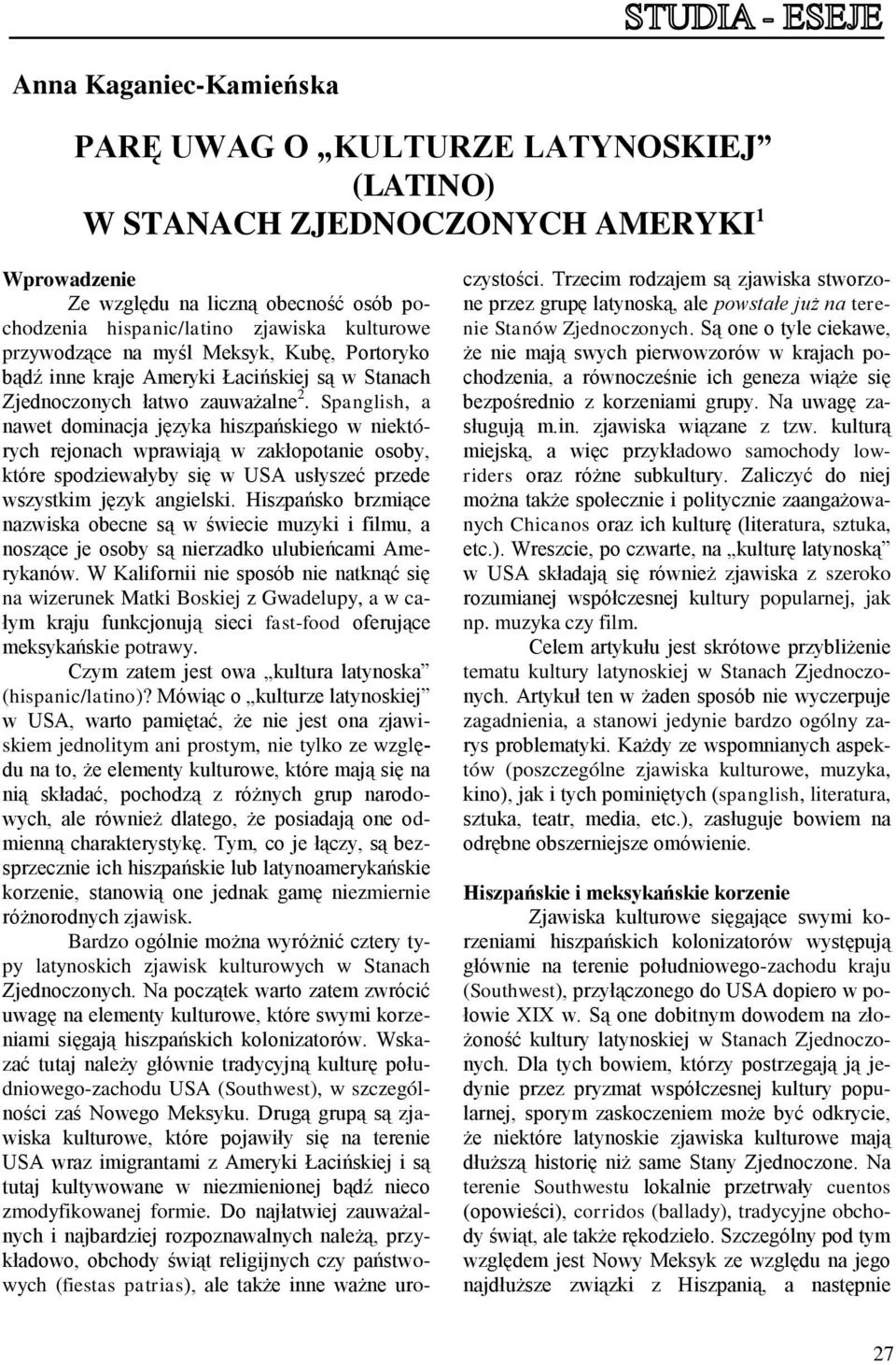 kultura przyłączania Ameryki