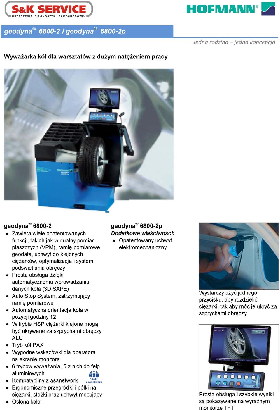 ramię pomiarowe Automatyczna orientacja koła w pozycji godziny 12 W trybie HSP ciężarki klejone mogą być ukrywane za szprychami obręczy ALU Tryb kół PAX Wygodne wskazówki dla operatora na ekranie