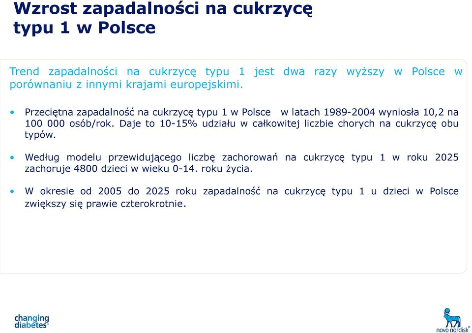 Daje to 10-15% udziału w całkowitej liczbie chorych na cukrzycę obu typów.