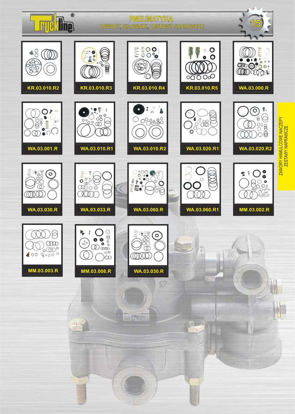R1 WA.03.020.R2 ZAWORY HAMULCOWE NACZEPY ZESTAWY NAPRAWCZE WA.03.030.