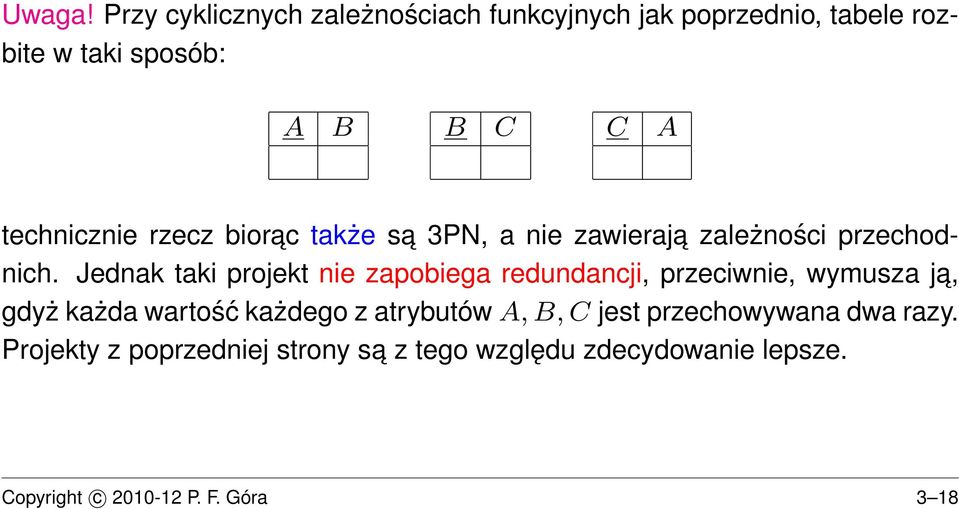 technicznie rzecz biorac także sa 3PN, a nie zawieraja zależności przechodnich.