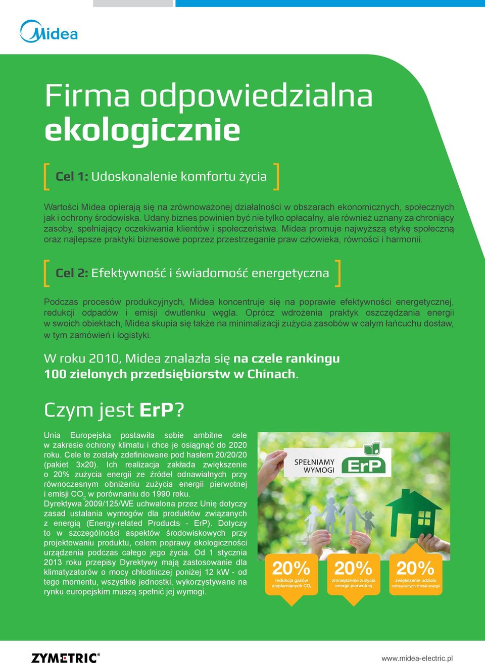 Midea promuje najwyższą etykę społeczną oraz najlepsze praktyki biznesowe poprzez przestrzeganie praw człowieka, równości i harmonii.