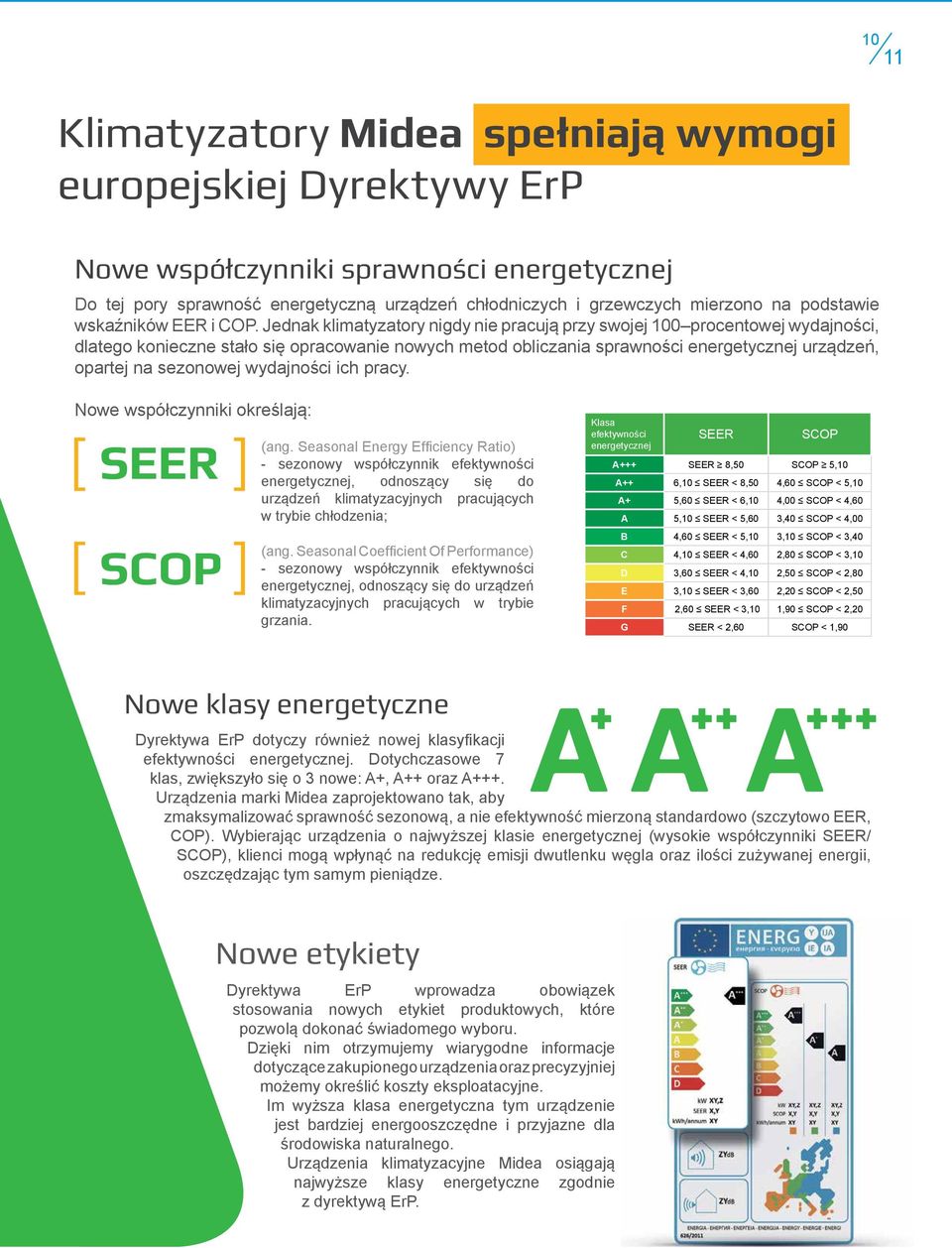Jednak klimatyzatory nigdy nie pracują przy swojej 100 procentowej wydajności, dlatego konieczne stało się opracowanie nowych metod obliczania sprawności energetycznej urządzeń, opartej na sezonowej