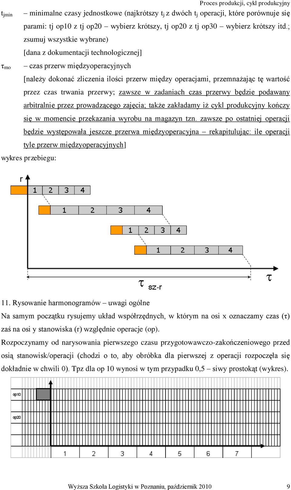 ; zsumuj wszystkie wybrane) [dana z dokumentacji technologicznej] czas przerw międzyoperacyjnych [należy dokonać zliczenia ilości przerw między operacjami, przemnażając tę wartość przez czas trwania