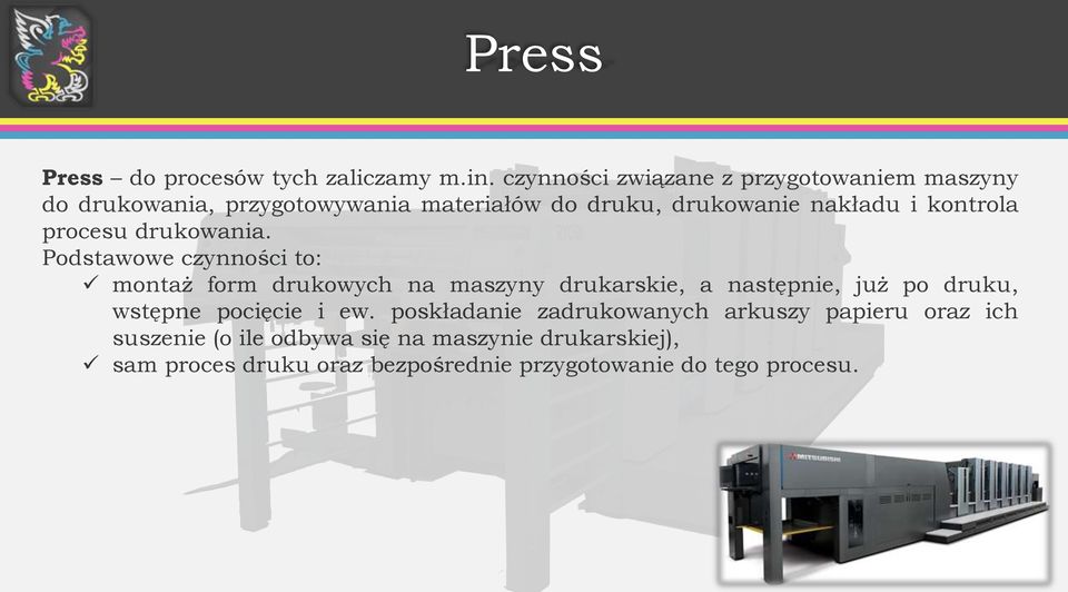 kontrola procesu drukowania.