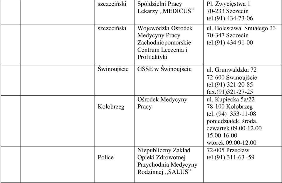 Grunwaldzka 72 72-600 Świnoujście tel.(91) 321-20-85 fax.
