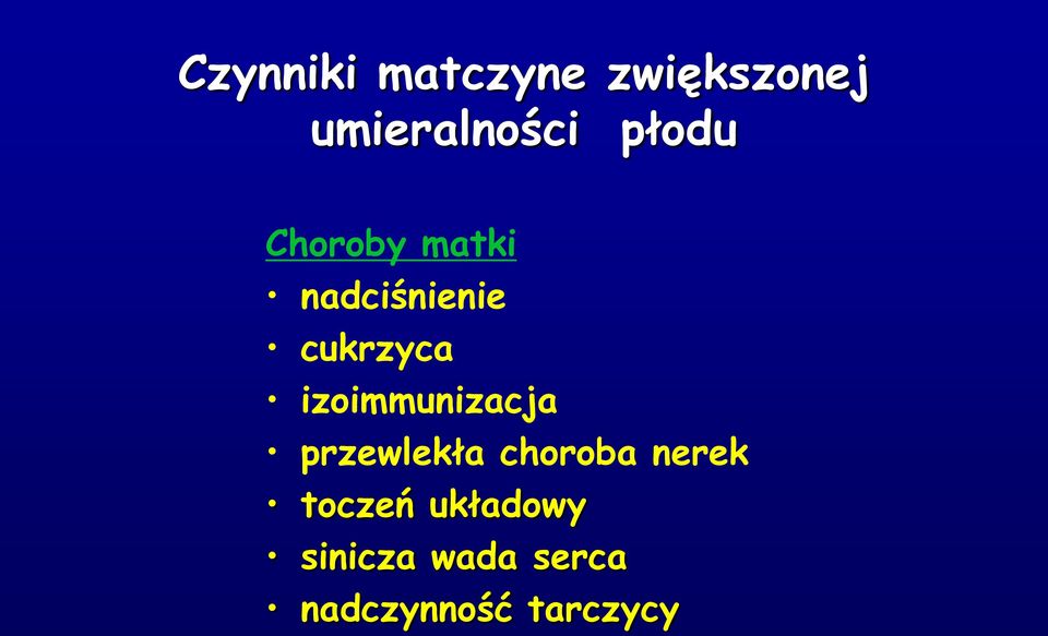 izoimmunizacja przewlekła choroba nerek