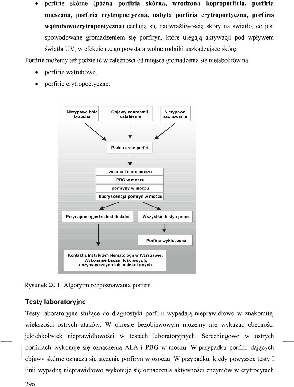 Porfirie możemy też podzielić w zależności od miejsca gromadzenia się metabolitów na: porfirie wątrobowe, porfirie erytropoetyczne.