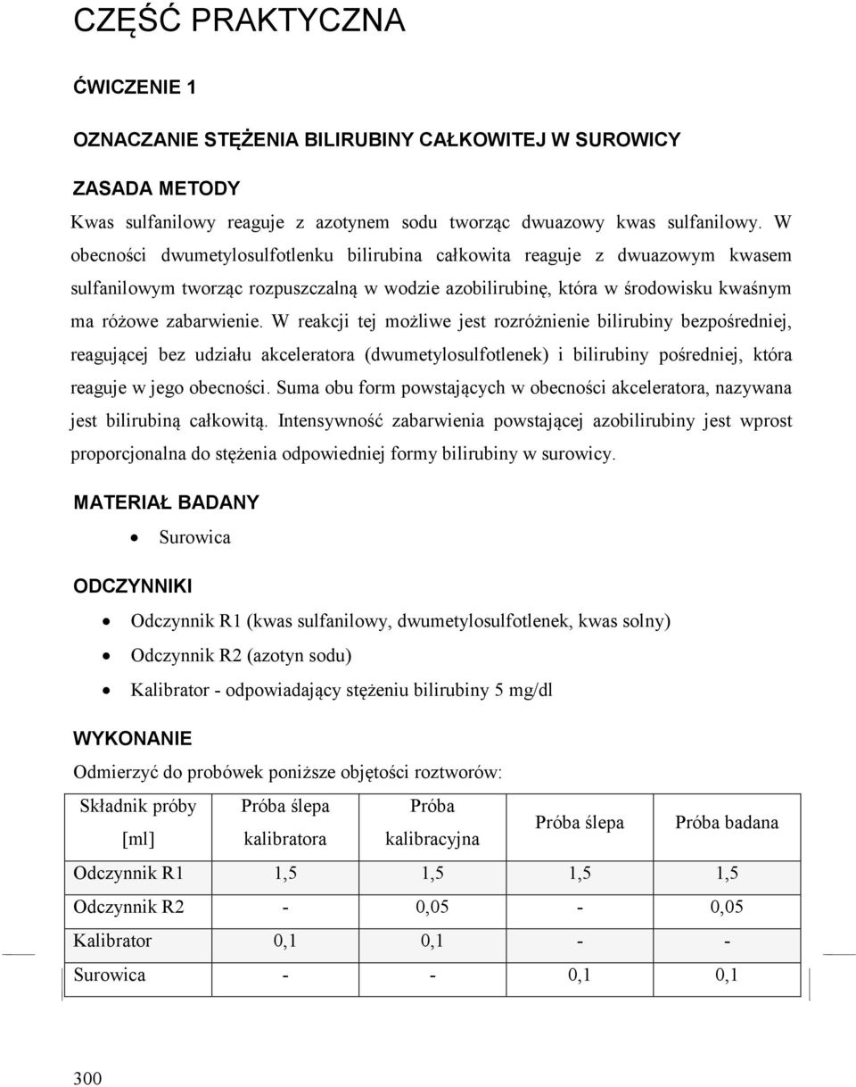 W reakcji tej możliwe jest rozróżnienie bilirubiny bezpośredniej, reagującej bez udziału akceleratora (dwumetylosulfotlenek) i bilirubiny pośredniej, która reaguje w jego obecności.