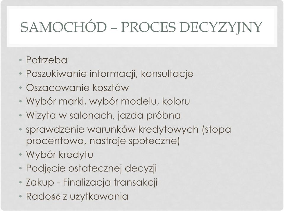 próbna sprawdzenie warunków kredytowych (stopa procentowa, nastroje społeczne)