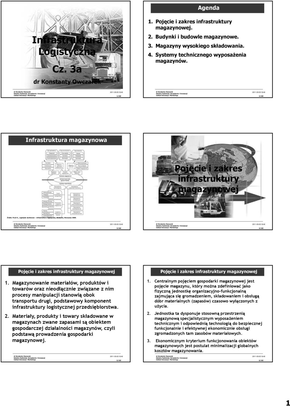 Magazynowanie materiałów, produktów i towarów oraz nieodłącznie związane z nim procesy manipulacji stanowią obok transportu drugi, podstawowy komponent infrastruktury logistycznej przedsiębiorstwa. 2.