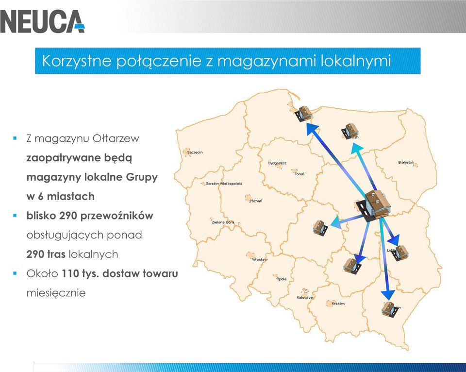 miastach blisko 290 przewoźników obsługujących ponad