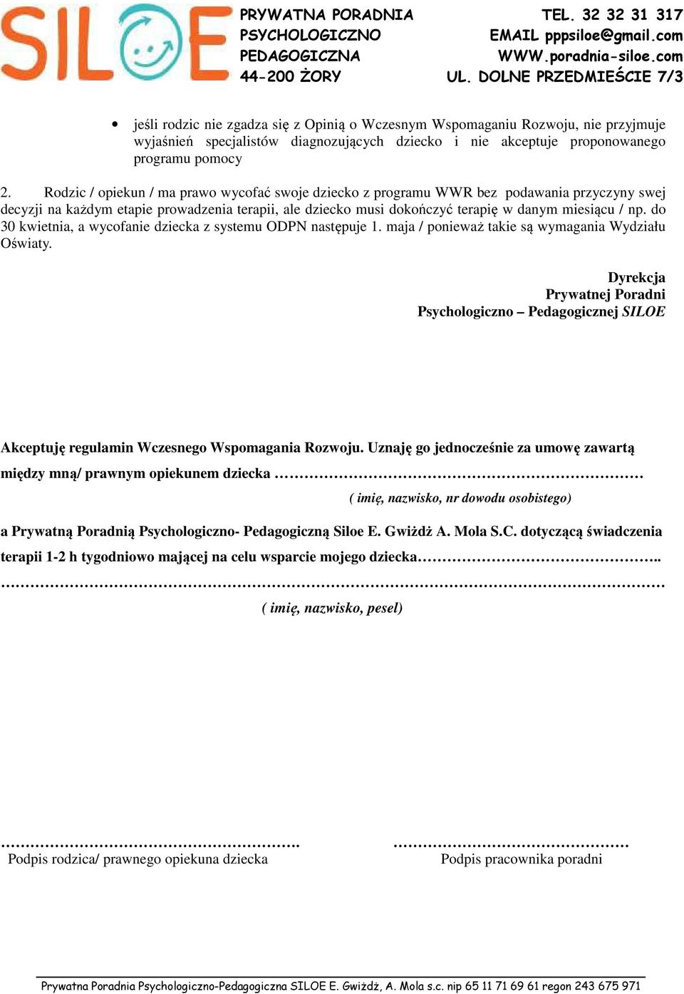 do 30 kwietnia, a wycofanie dziecka z systemu ODPN następuje 1. maja / ponieważ takie są wymagania Wydziału Oświaty.