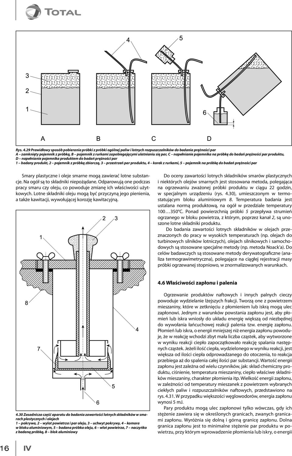 par, C napełnianie pojemnika na próbkę do badań prężności par produktu, D napełnianie pojemnika produktem do badań prężności par 1 badany produkt, 2 pojemnik z próbką zbiorczą, 3 przestrzeń par