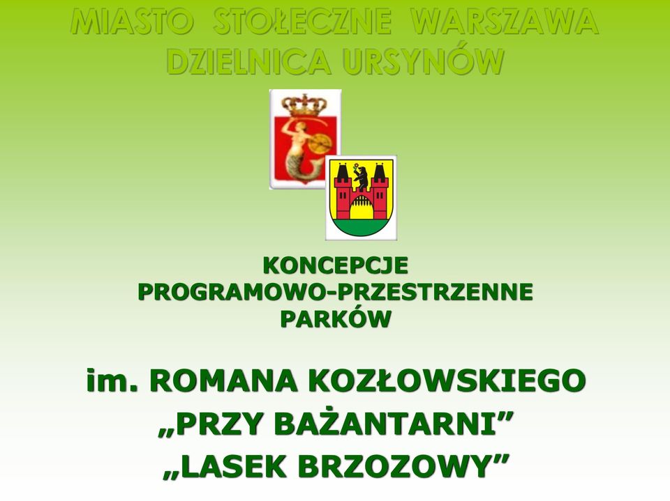 PROGRAMOWO-PRZESTRZENNE PARKÓW im.