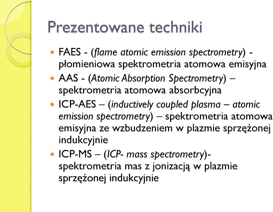 coupled plasma atomic emission spectrometry) spektrometria atomowa emisyjna ze wzbudzeniem w plazmie