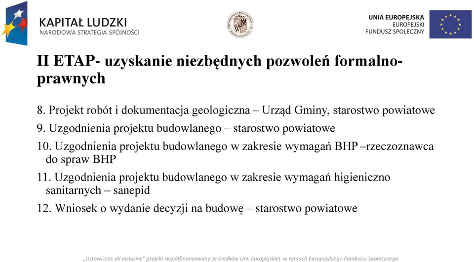 Uzgodnienia projektu budowlanego starostwo powiatowe 10.